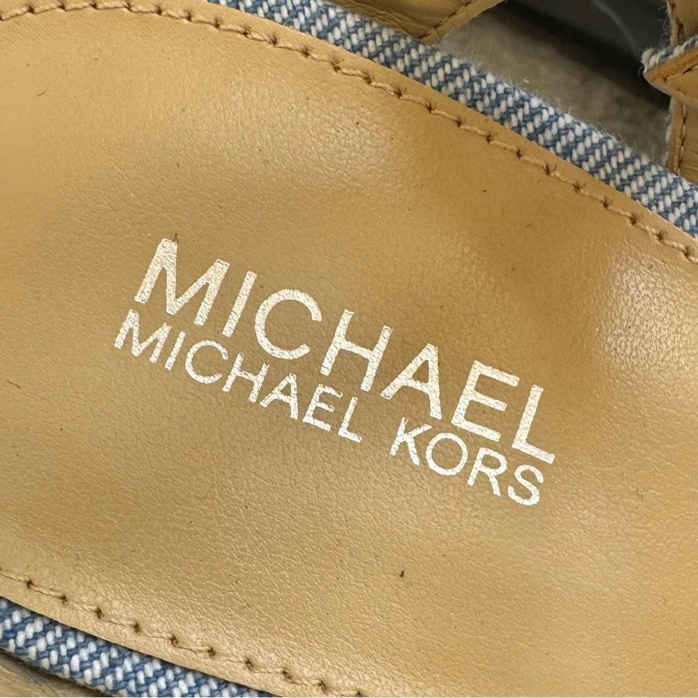 MICHAEL Michael Kors Josie’s Rhinestone Denim Style Platform Sandals
